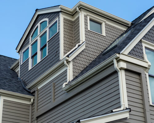 Exterior siding on residential home